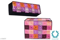  Colorful Non Woven Split AC Covers Vol 1 - Indoor-40inX 10in X 13in, Outdoor- 35inX 15inX 21in, Black, Non Wove, Printed,  Set1
